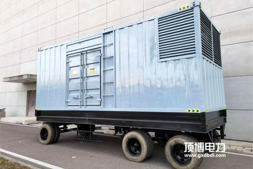 顶博为江西鹰鹏水泥有限公司定制防雨四轮拖车式150kw移动广西顶博发电机组制造